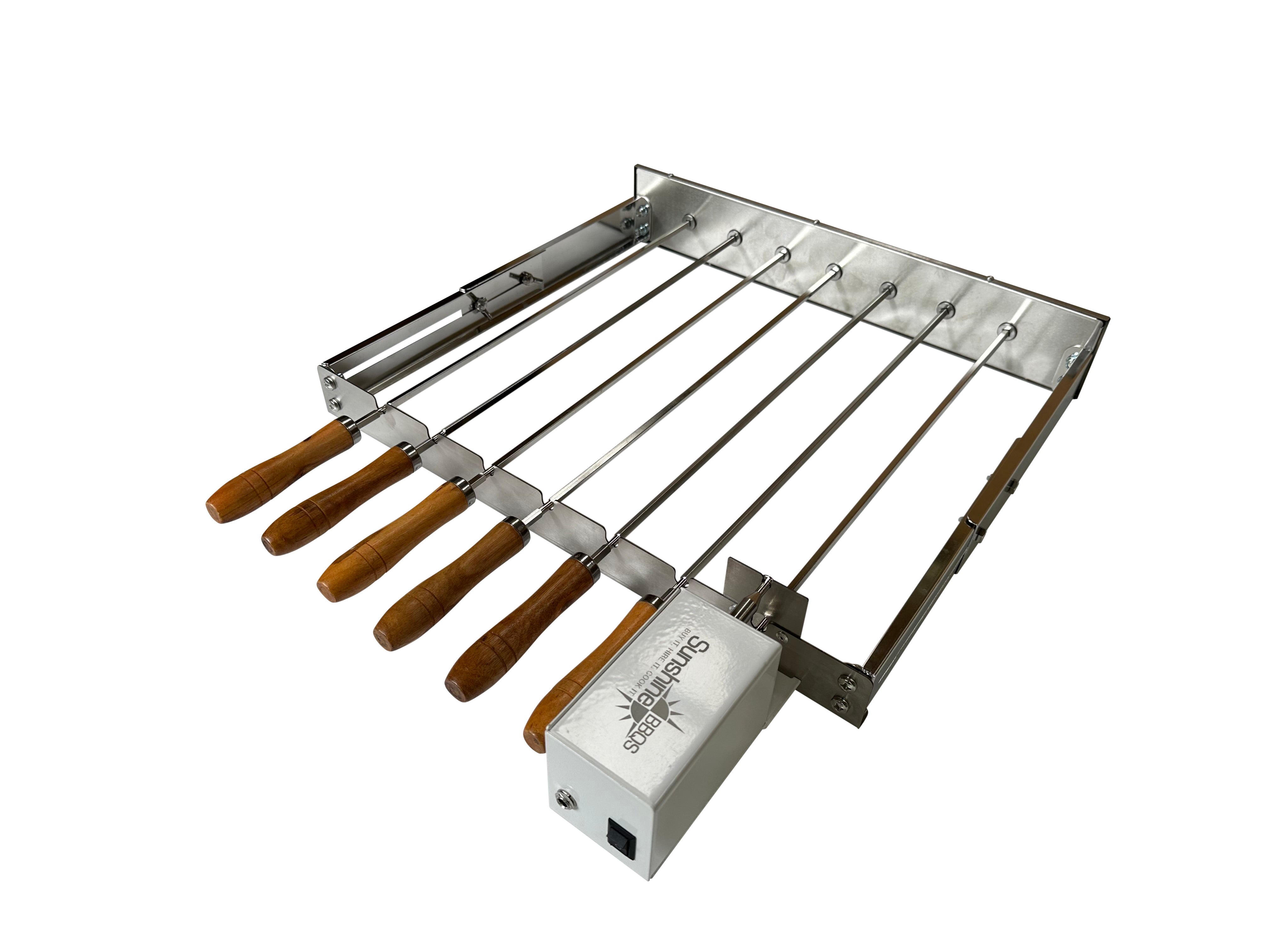 Extendible Grill Top Kebab Skewers Multiple Speed Electric Motor