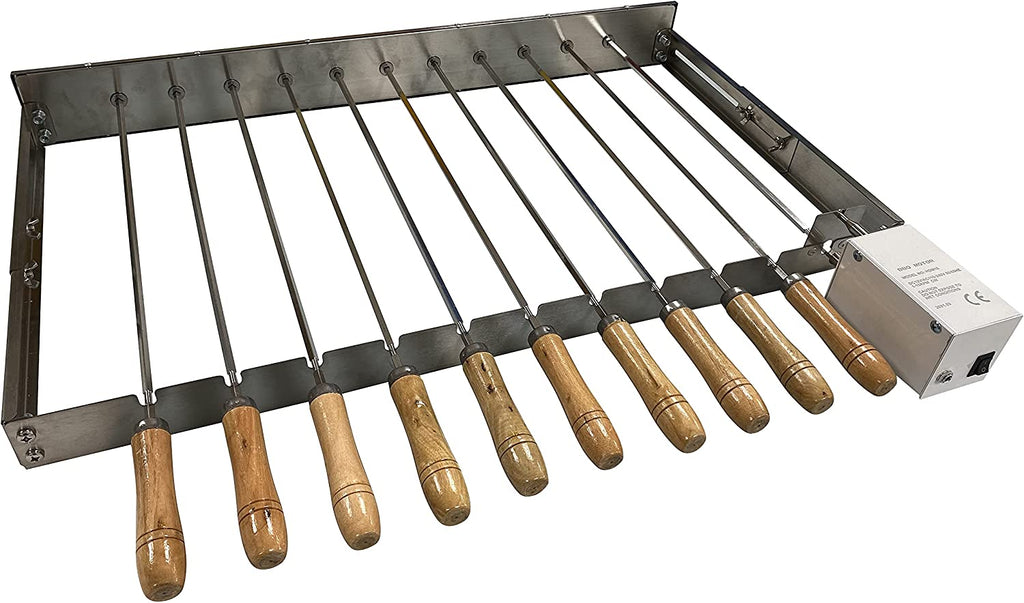 Extendible Grill Top Kebab Skewers & Multiple Speed Electric Motor