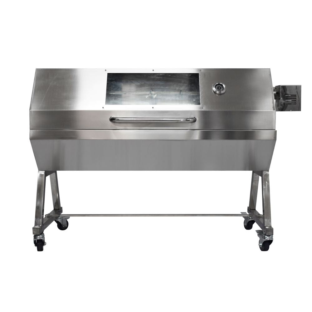 Large 150cm Stainless Steel Charcoal Hog Roast BBQ Machine with Lid (COLLECTION ONLY)